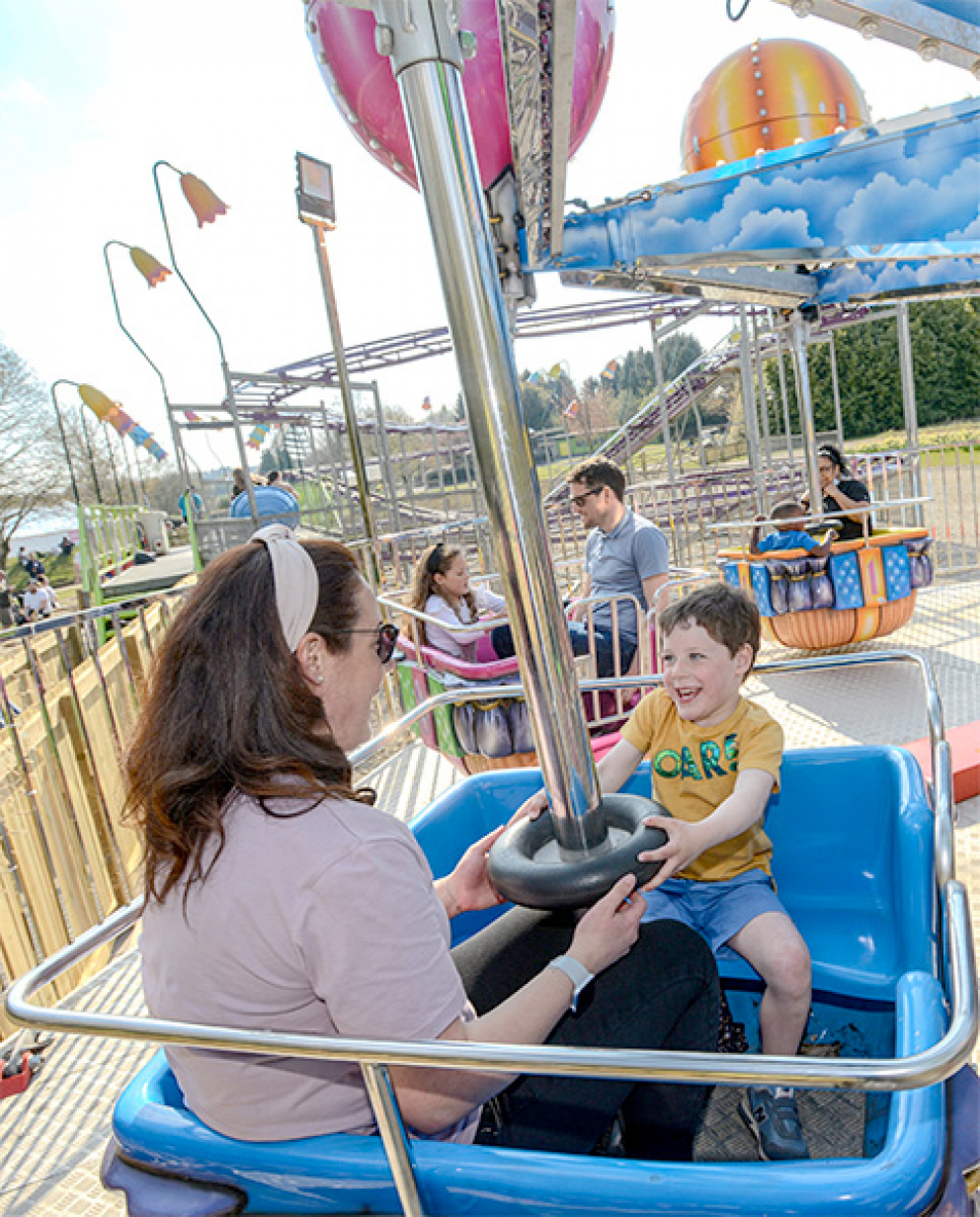 Fly up up and away in the Hot Air Balloons ride at Lightwater Valley