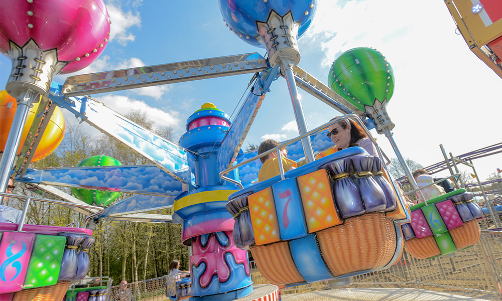 Fly up up and away in the Hot Air Balloons ride at Lightwater Valley
