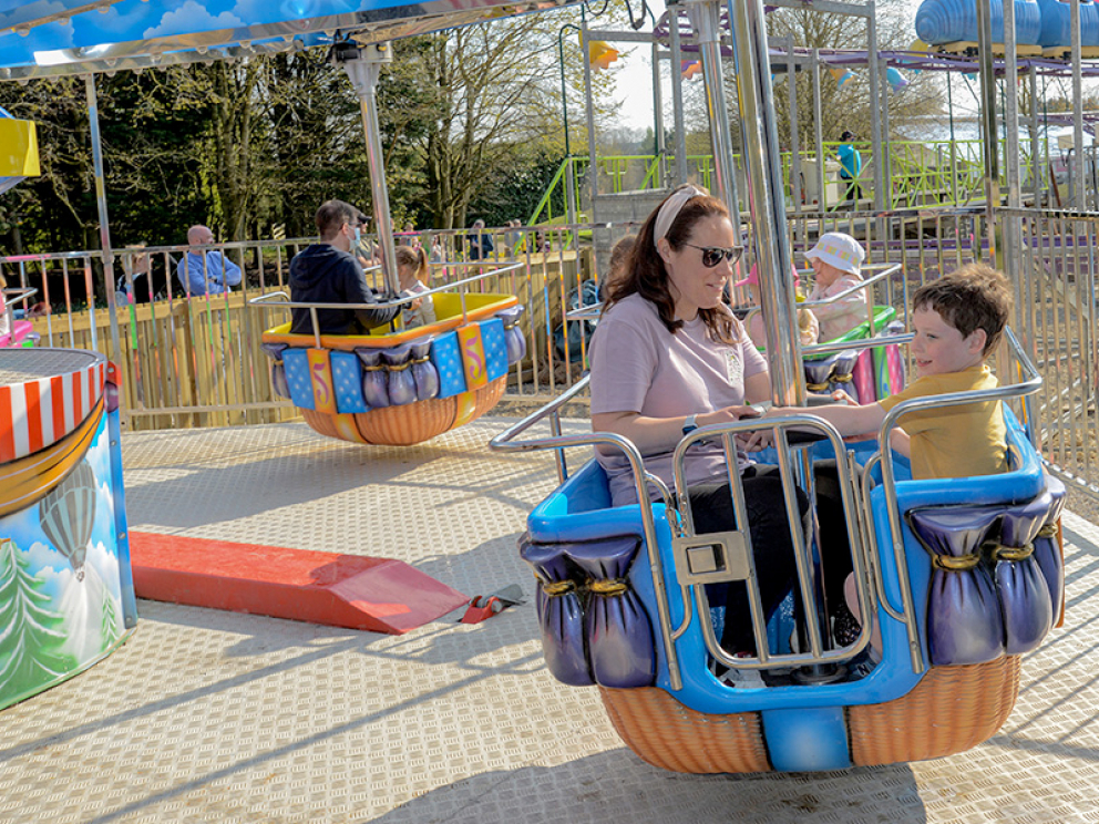 Fly up up and away in the Hot Air Balloons ride at Lightwater Valley